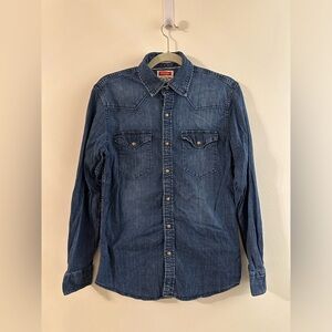Vintage Wrangler Denim Chambray Long Sleeve